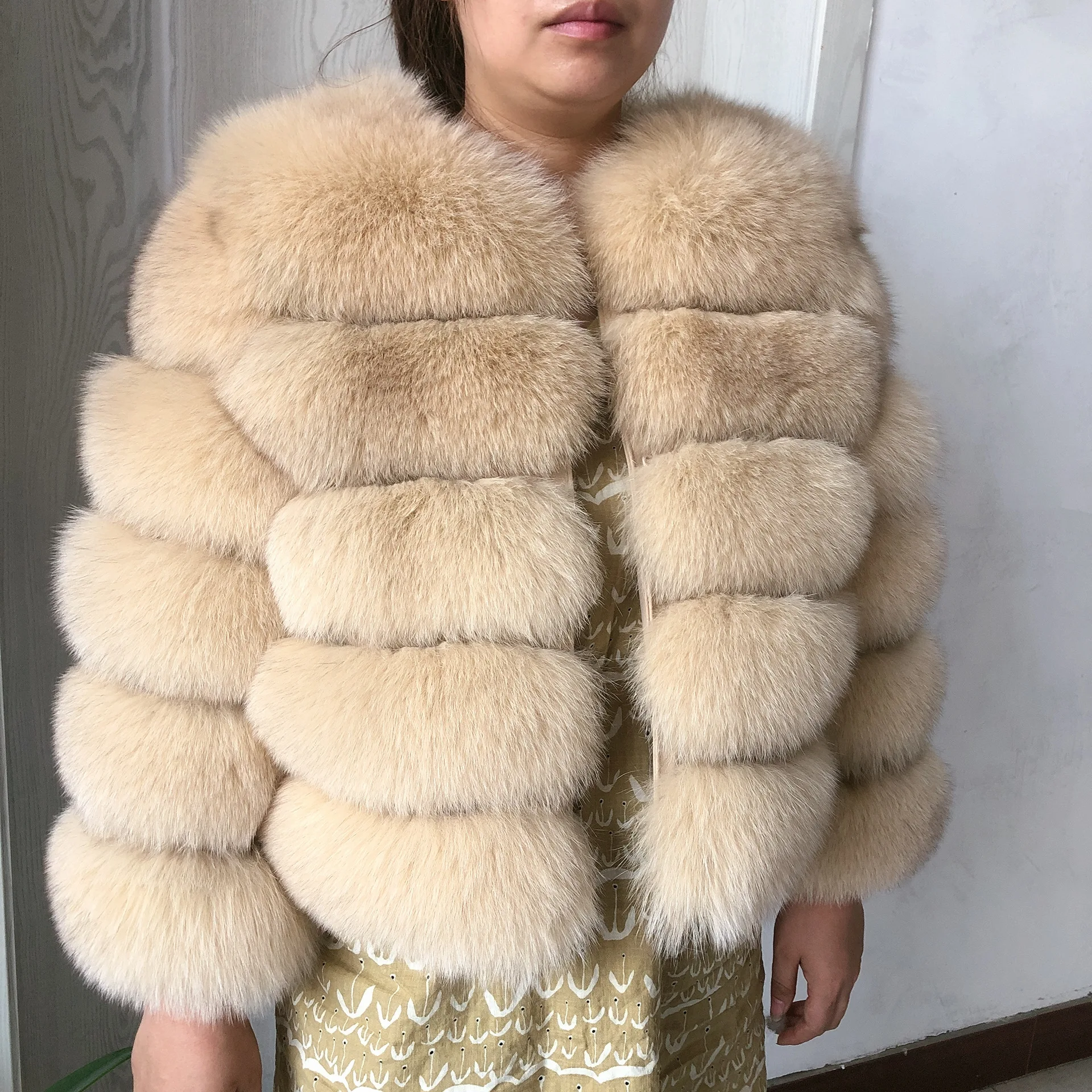 Lông Tự Nhiên Cáo Lông Nữ Mùa Đông Áo Khoác Áo Khoác Lông Thú Lông Tự Nhiên Áo Khoác Tự Nhiên Cao Cấp Fox Áo Khoác Nỉ thật Cáo Áo Khoác Lông Thú