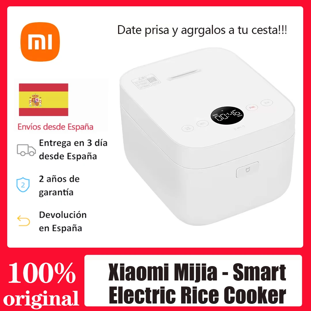 Xiaomi Mijia - Inteligentne elektryczne urządzenie do gotowania ryżu, wielofunkcyjne, 3 l, z aplikacją, funkcją NFC, ogrzewanie IH, nieprzywierające