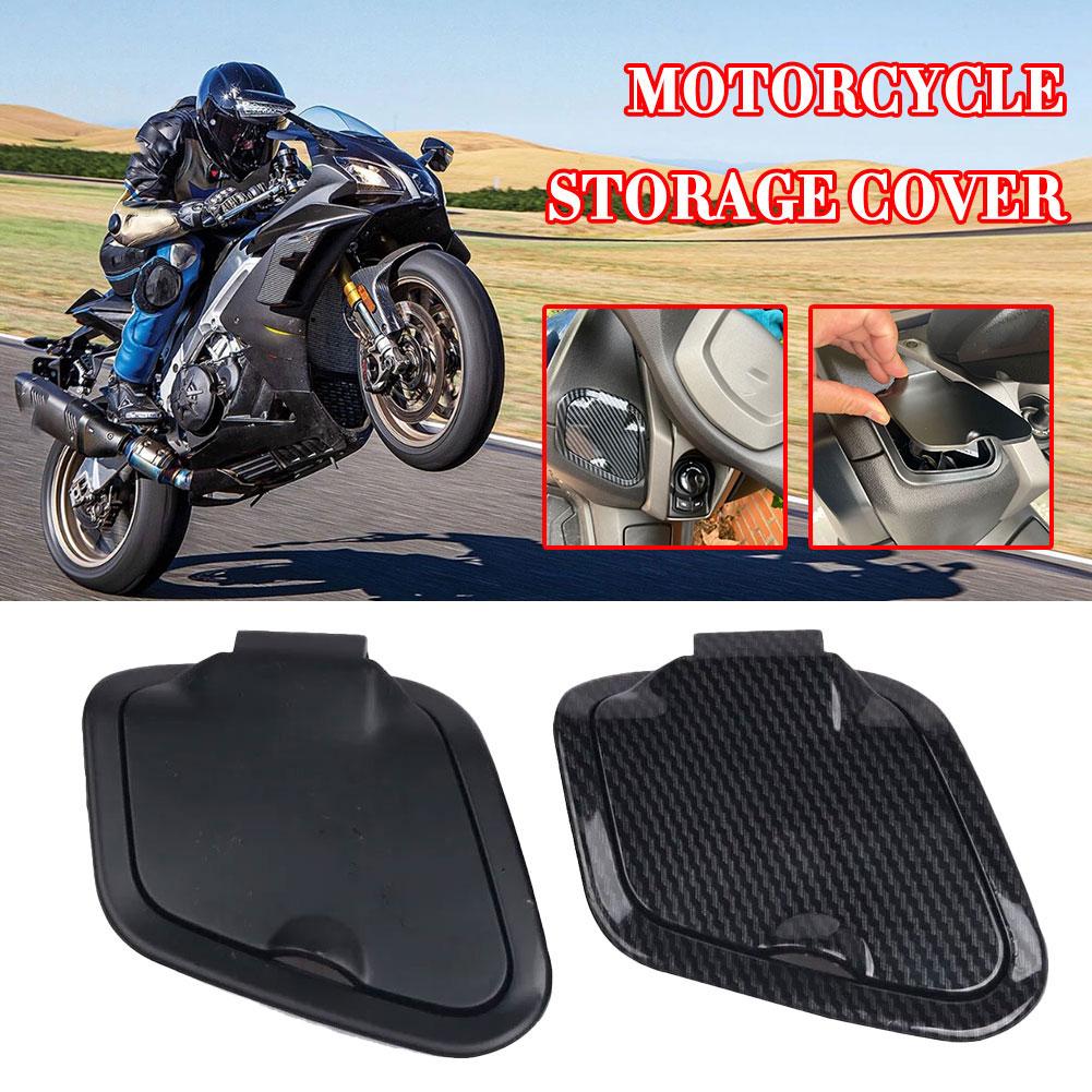 Motorrad Seite Lagerung Tasche Abdeckung Kappe ABS Carbon Faser Muster Universal Moto Abdeckung für NMAX 125 NMAX 155 NMAX V1 V2 2020-2024
