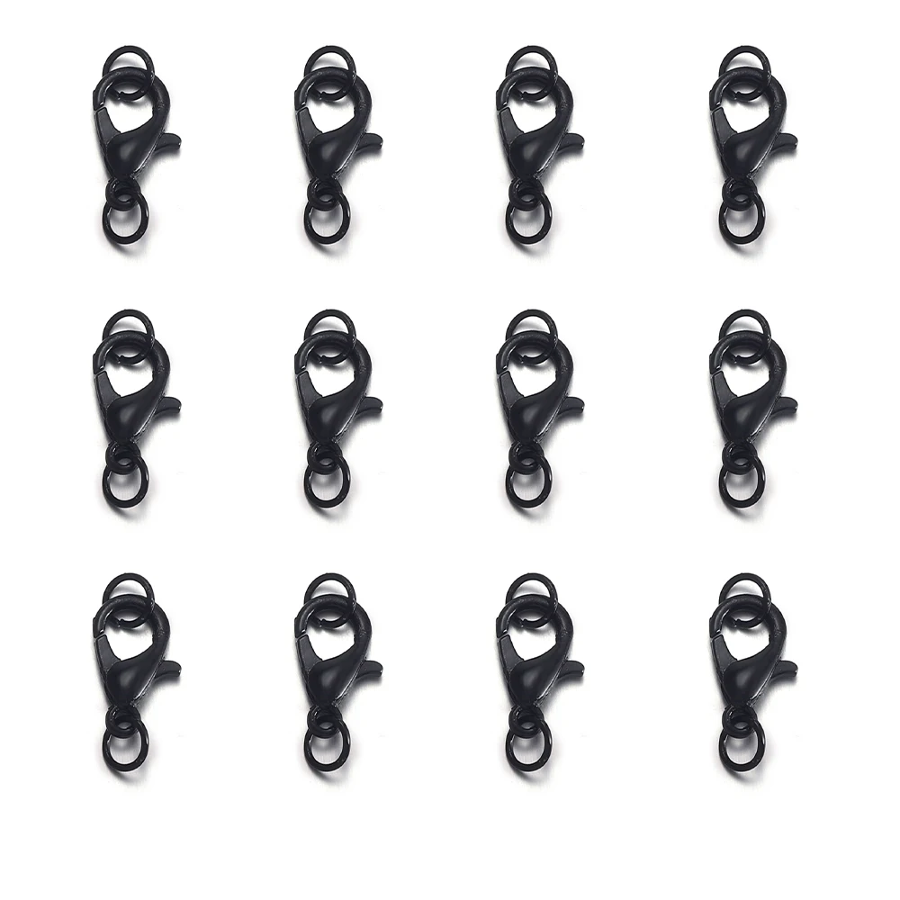 50 ชิ้น Lobster Clasps Hooks 100 ชิ้นแหวนกระโดด End Clasps สร้อยข้อมือสร้อยคอตัวเชื่อมต่อสําหรับเครื่องประดับ DIY ทําอุปกรณ์