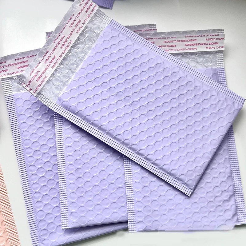 20pcs Bubble Mailers POLY เบาะ Mailing บรรจุภัณฑ์ Padding Self Seal กระเป๋าจัดส่งซองจดหมาย Mailer สีม่วงซองกระเป๋าขนาดใหญ่