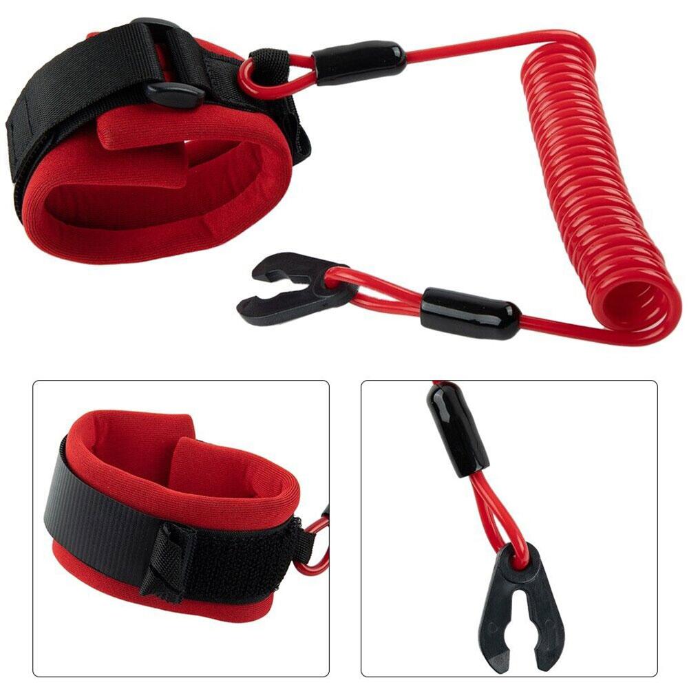 1PC Marine Outboard Engine Boat Motor Kill Stop Switch for YAMAHA Jet Ski Key Rope Reminder Rope Boatemergency Stop