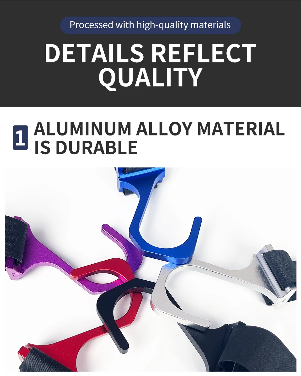 Aluminium stuurwielhaak met verstelbare nylon riem, op de auto gemonteerde modificatie