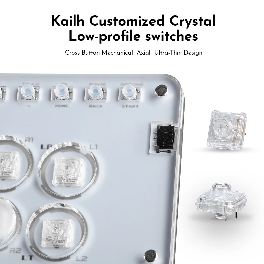 Haute42 Kailh Customized Low Profile Crystal Switch For Hitbox Controller Low profile Wind Engine Switch For Mechanical Keyboard