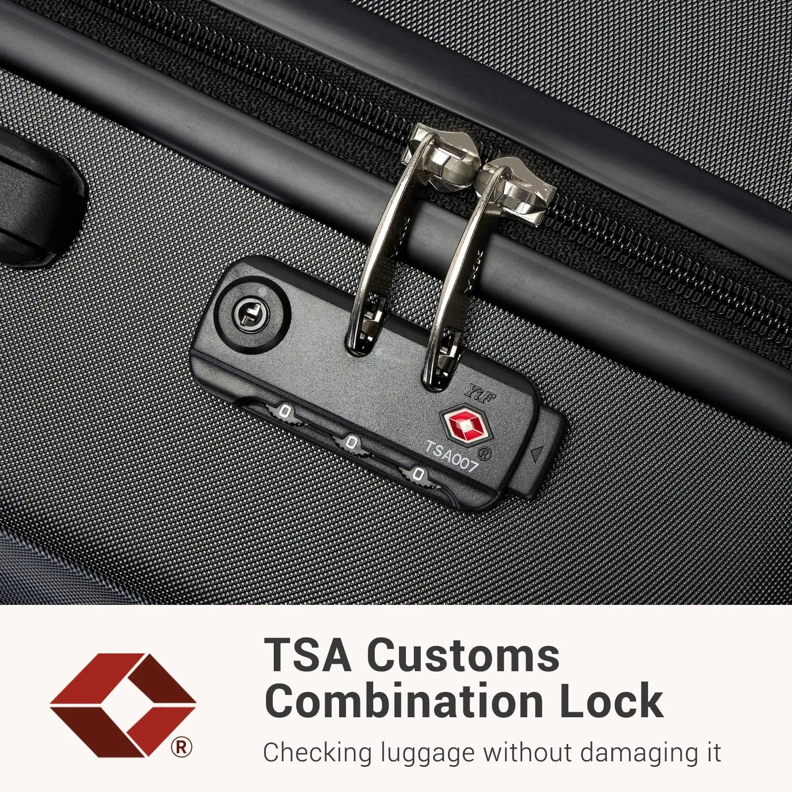 S/M/L Kono Handgepäck-Koffer Leichtes PC+ABS Hartschale mit TSA-Schloss, 4 multidirektionale Rollen - Kabinenkompatibler Trolley