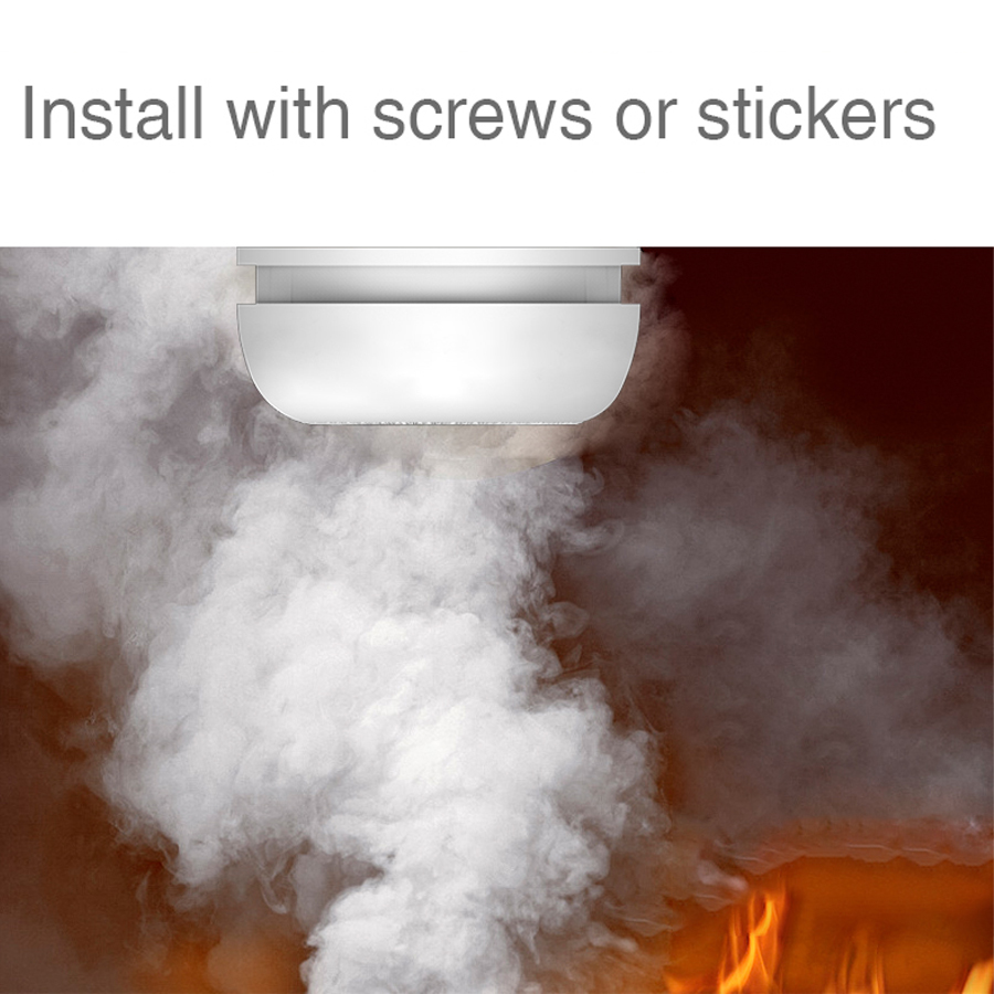 Smoke Detector Fire Alarm 10 Year Life Smoke Sensor For Home Security Smoke Alarm Photoelectric Sensor Battery Powered