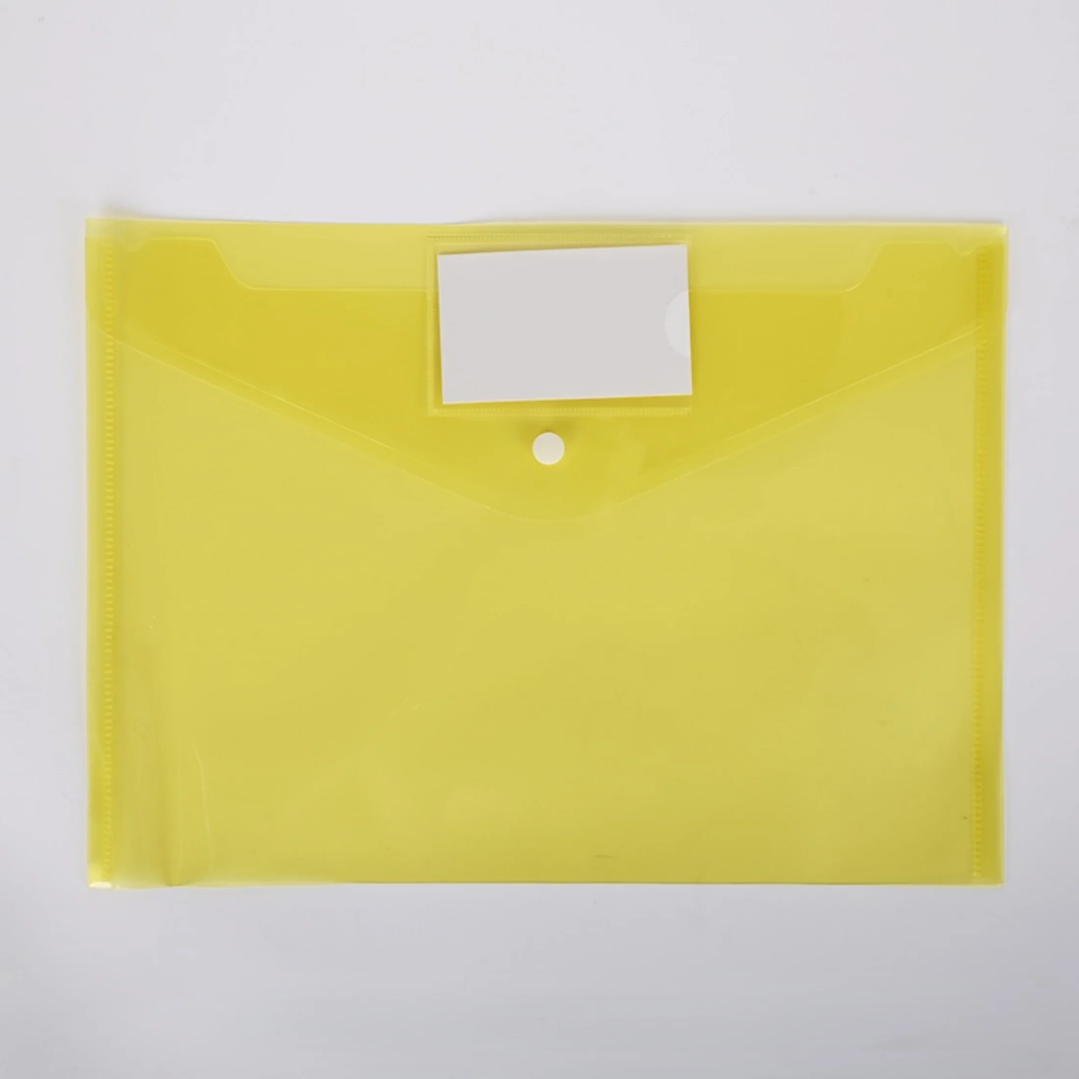 10pcs Hot selling A4 Button File Bag Color PP Plastic Archive Office Data Bag Bill Storage File Bag