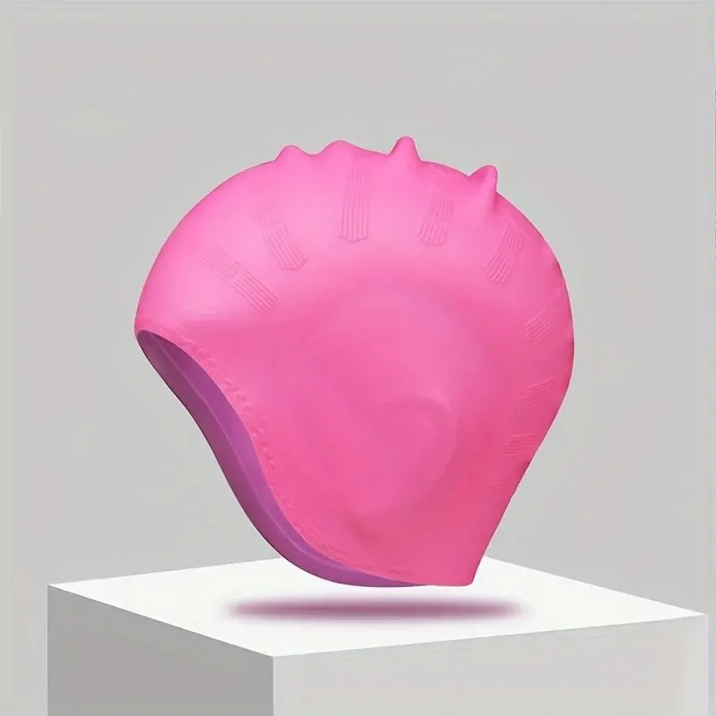 Cuffia da nuoto in Silicone resistente con tasche per le orecchie per adulti e adolescenti-protegge i capelli lunghi e fornisce un'elevata elasticità