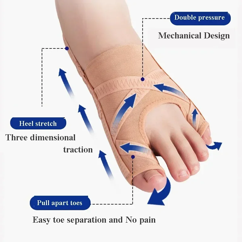 Fabric Bunion Corrector Breathable Adjustable Hallux Valgus Sleeve Spacer Separator Toe Corrector Sports Bunion Socks Running