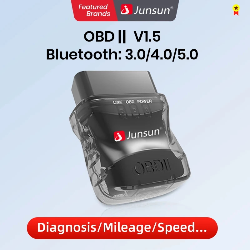 Junsun pour autoradio Scanner automatique mini ELM327 Bluetooth OBD2 adaptateur outil de Diagnostic de voiture outil de numérisation
