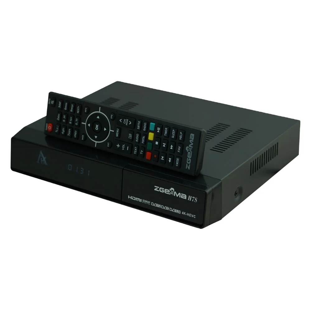 Decodificador de tv digital satélite 4K twin dvb s2x + dvb c/t2 zgemma h7s