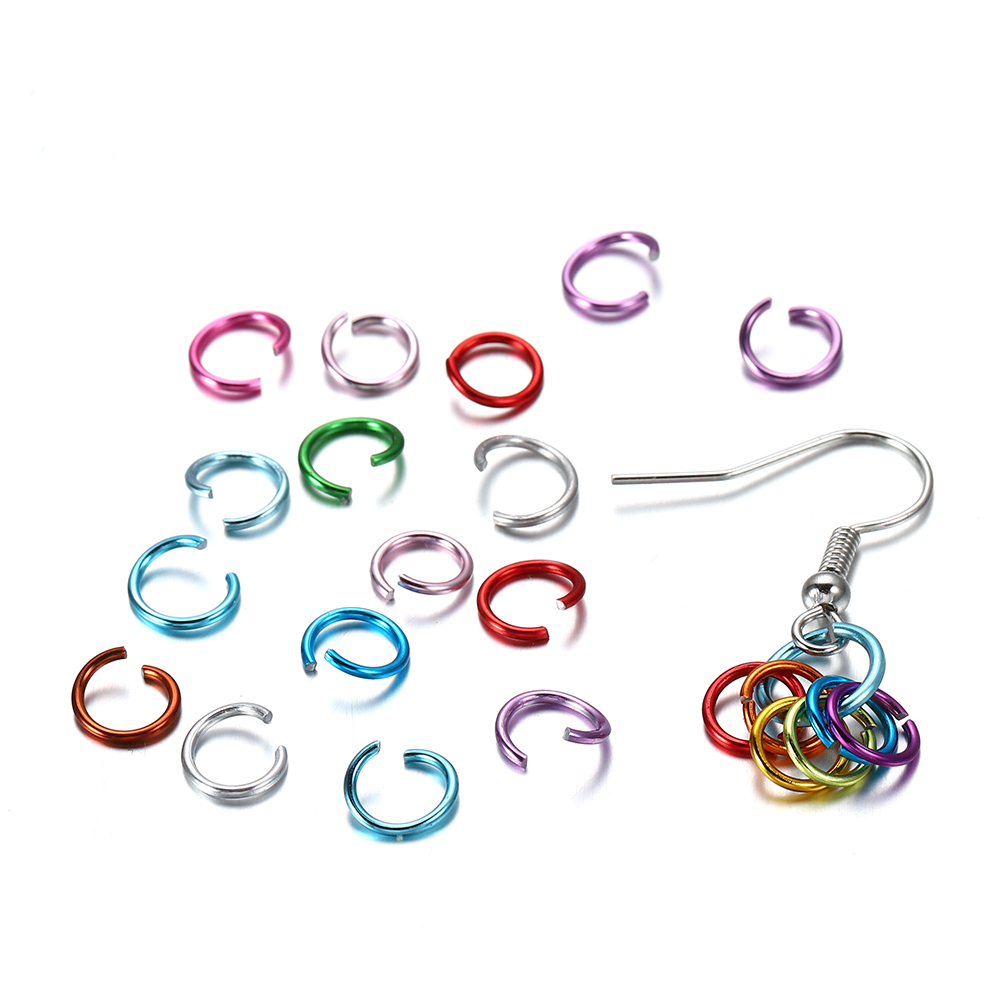 300 Pçs/lote 6/8/10mm Anéis de Salto Abertos Coloridos Dividir Conectores de Anel de Salto para DIY Colar Pulseira Jóias Fazendo Acessórios