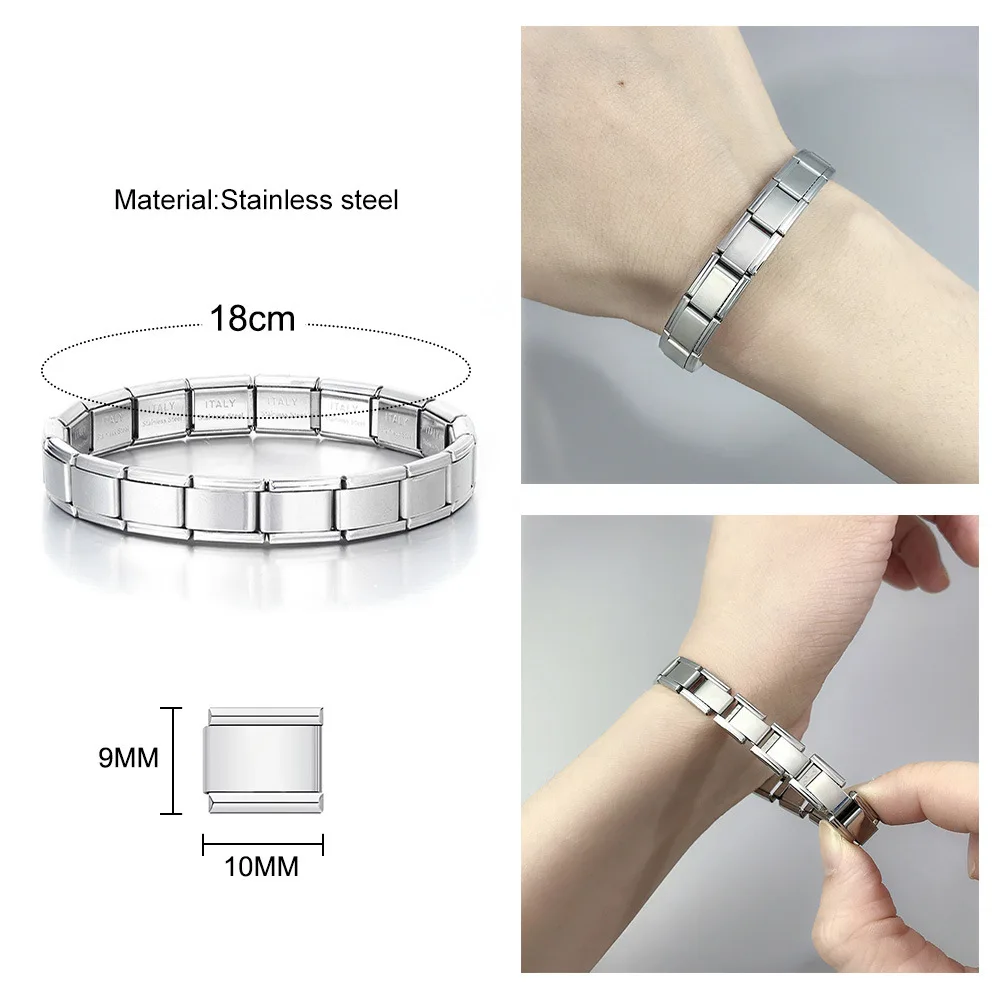 Nome do produto: Pulseira esculpida em aço inoxidável com pedra da lua Material: Aço inoxidável Tamanho: 17,5 centímetros de comprimento Cor: Aço