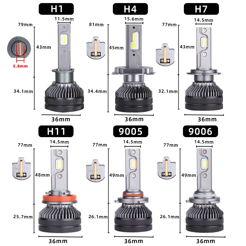 DAWN RIDDER K5C 24V H7 H4 H1 LED Truck Gloeilamp H11 4300K 6000K 110W 24V Led Koplamp Lamp voor Vrachtwagen 2 STUKS