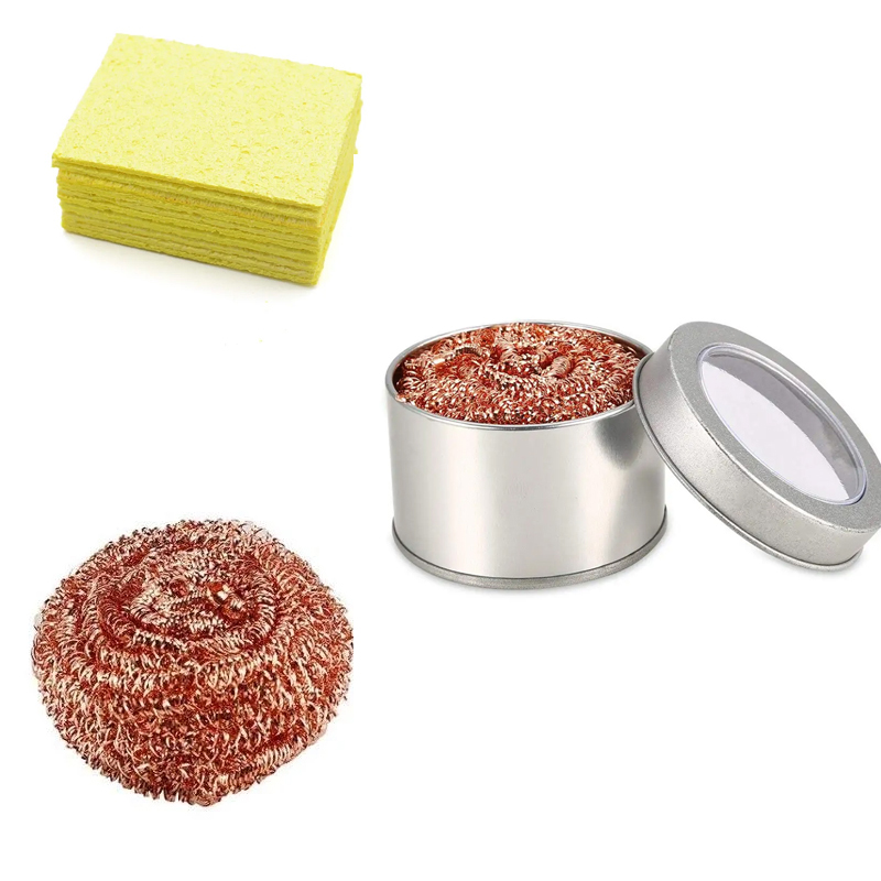 Bola de limpeza para dessoldagem, ferro de solda, filtro de malha, ponta do bico de limpeza, fio de cobre, bola de limpeza, caixa de escória de metal, bola limpa