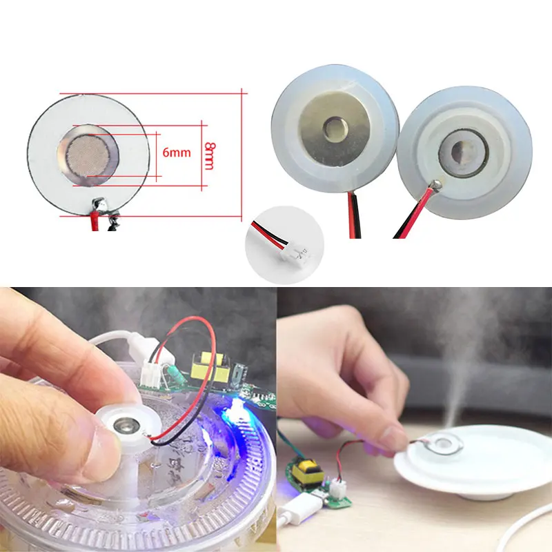 10 Chiếc Microporous Nguyên Tử Hóa 108 KHZ Máy Phun Sương Tạo Độ Ẩm Hương Thơm Khuếch Tán Phụ Kiện