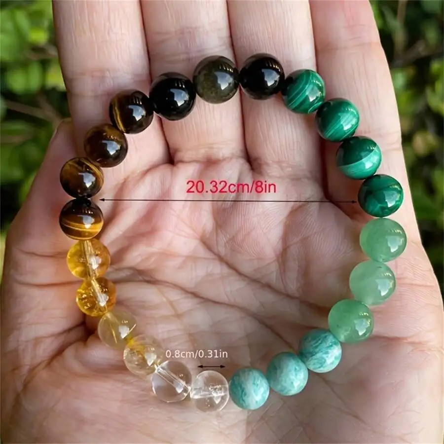 สร้อยข้อมือหินธรรมชาติ1ชิ้นสร้อยข้อมือโชคทางการเงินสร้อยข้อมือคู่รักกำไลข้อมือคู่รักแฟชั่น
