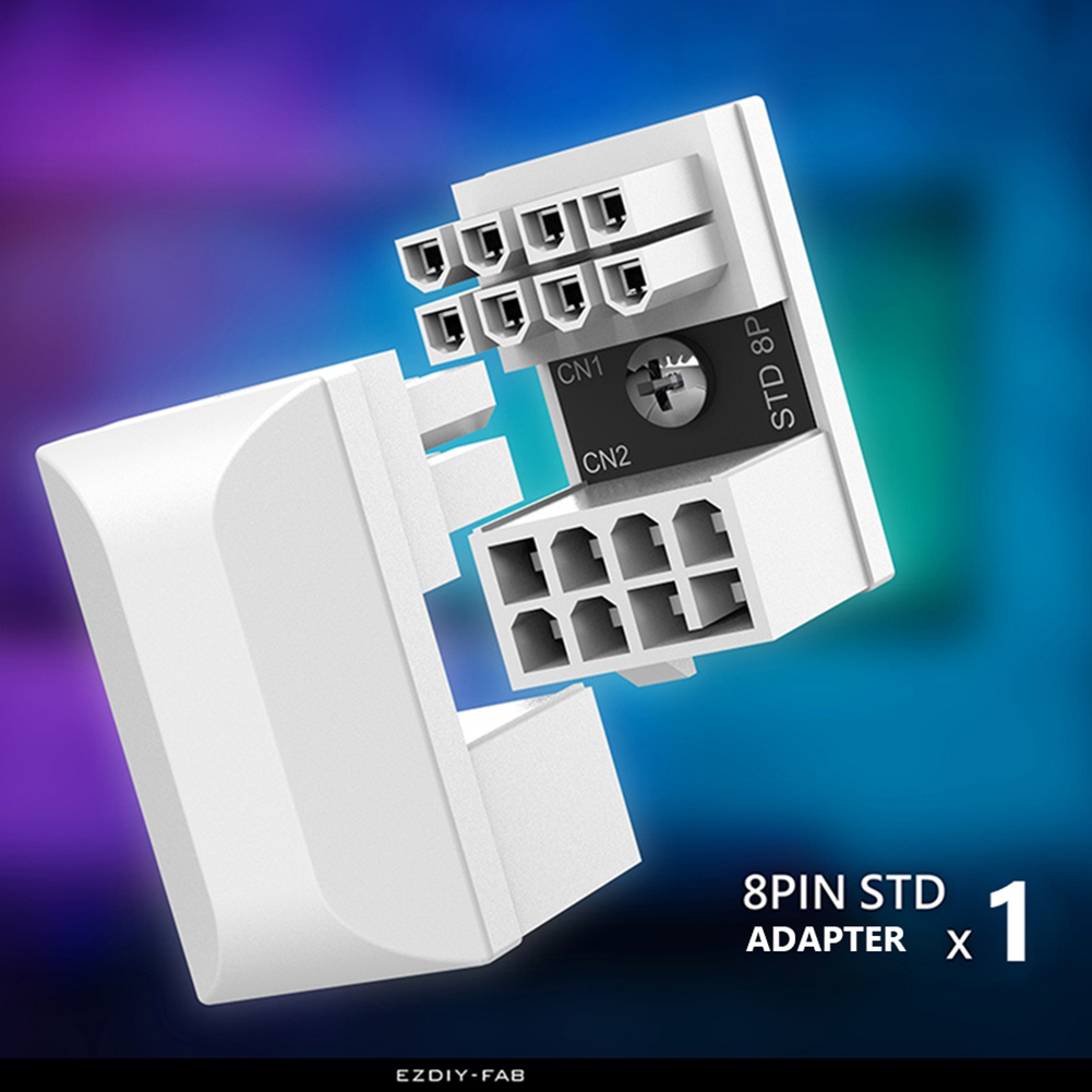ATX-adaptador de corriente hembra de 8 pines, Conector de dirección asistida GPU de 180 grados a 8 pines macho para escritorio, tarjeta gráfica de vídeo