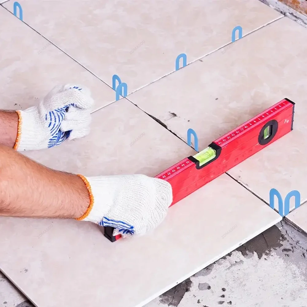 100/200Pcs New Plastic Shims Reusable Horseshoe U Shaped Tile Spacers Ceramic Leveling System Leveling Floor Wall Tile Gap Tools