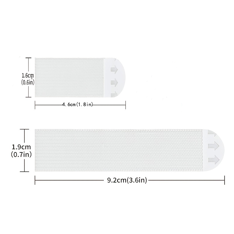 12/24pairs Double-sided Adhesive Strip Non-destructive Hanging Wall Adhesive Strip Wall Hooks Tool-Free Removable Adhesive Strip