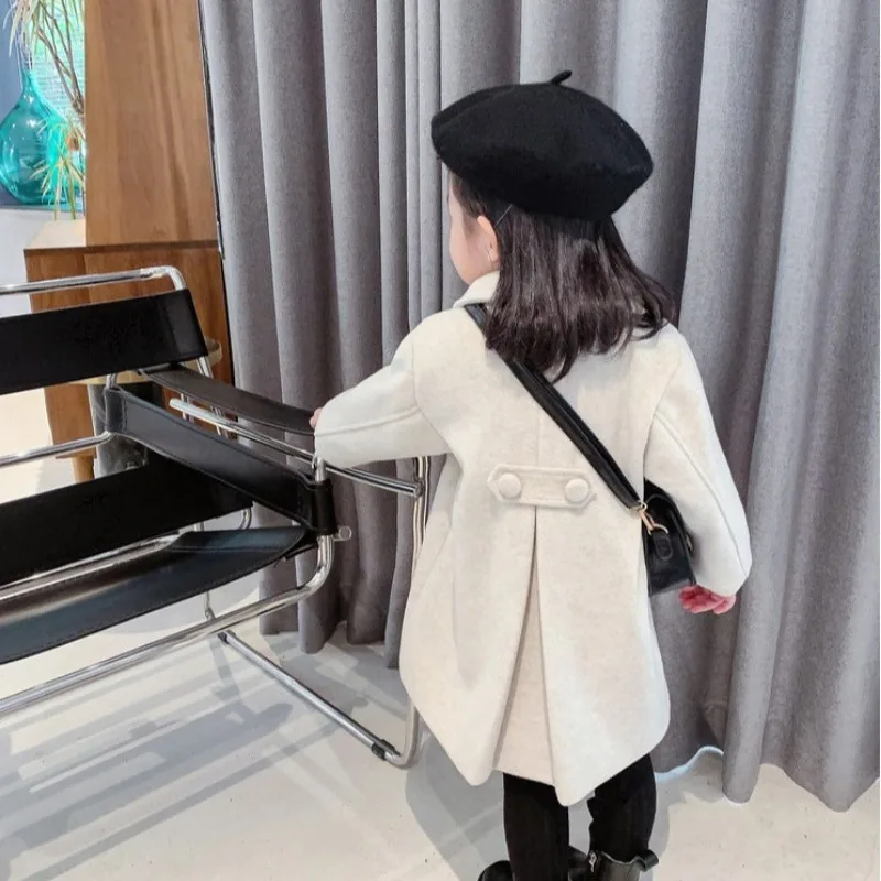 สาวฤดูหนาวยาวแฟชั่นผ้าฝ้ายเสื้อ 2024 เด็กสาวเกาหลีสไตล์หนา Double-breasted Coat เด็กเสื้อแจ็คเก็ตอุ่น