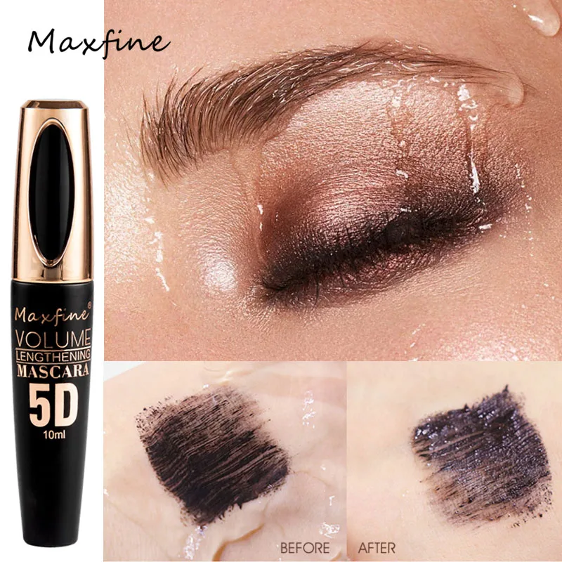 Mascara in seta 5D con occhi grandi, contenuto e lunghezza neri forti e duraturo, mascara impermeabile e non agglomerante e prolungato.