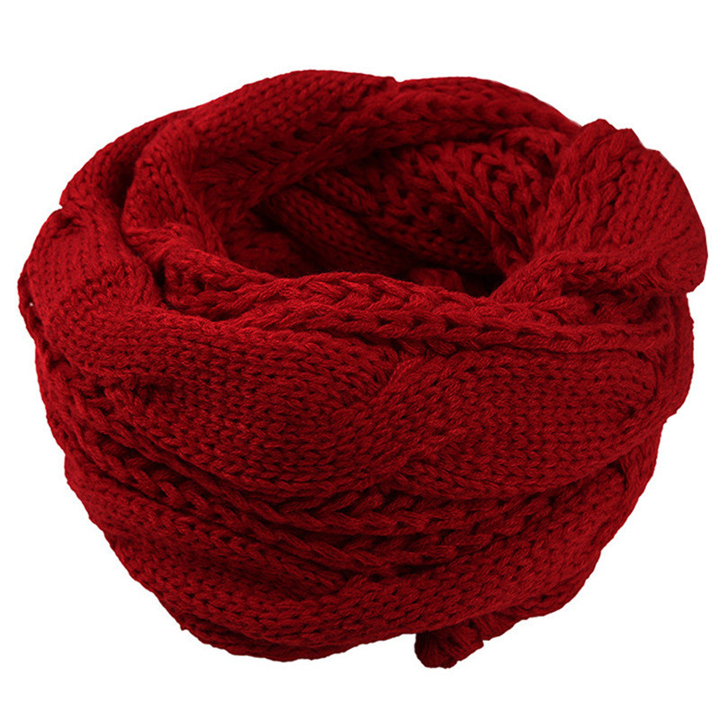 Männer Frauen Jungen Mädchen Dicker, gerippter Strick Winter Infinity Circle Loop Schal Kaltes Wetter Warmer Snood