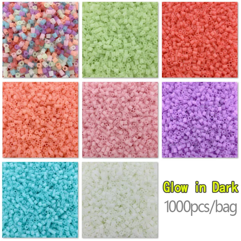 5mm Beads 1000pcs Glow in Dark PUPUKOU Iron Beads for Kids Hama Beads Diy Pixel Puzzles High Quality Handmade Gift Toy