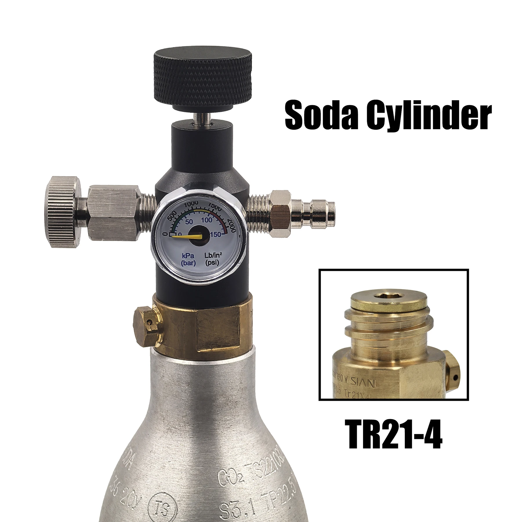 New Soda Accessory Sparking Water Maker Carbon Dioxide Cylinder Tank TR21-4 CO2 Filling Station Refill Adapter Connector