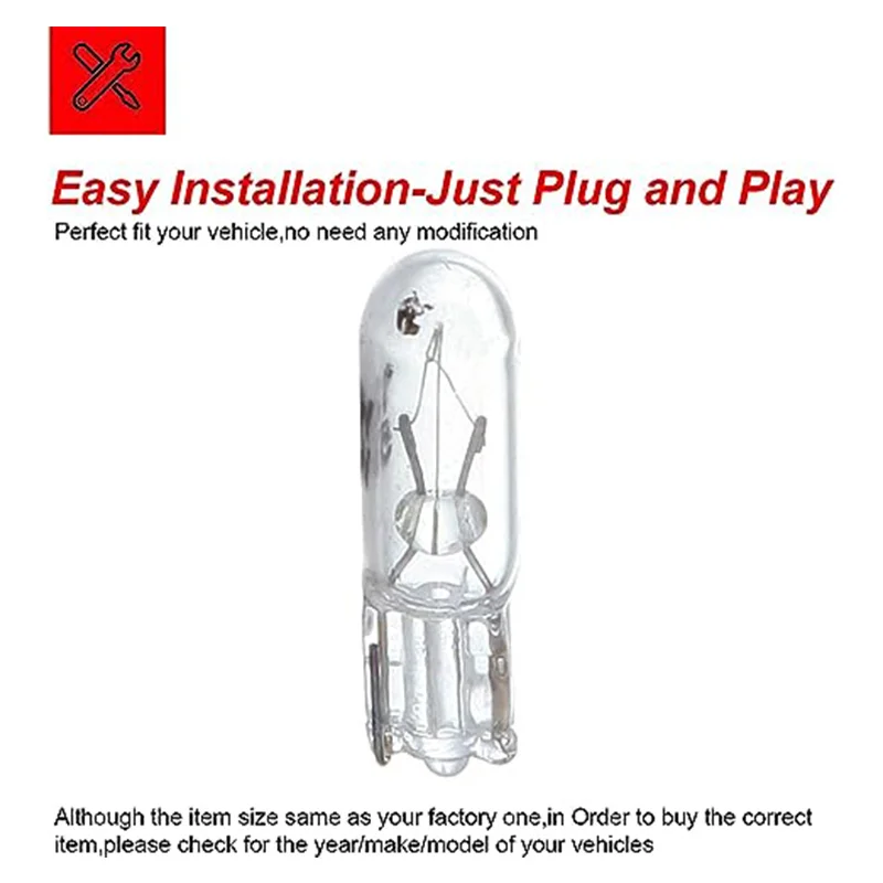 10 pçs t5 12v 1.2w w2w lâmpada halógena do carro luzes do instrumento painel lâmpada auto interior luz estilo do carro