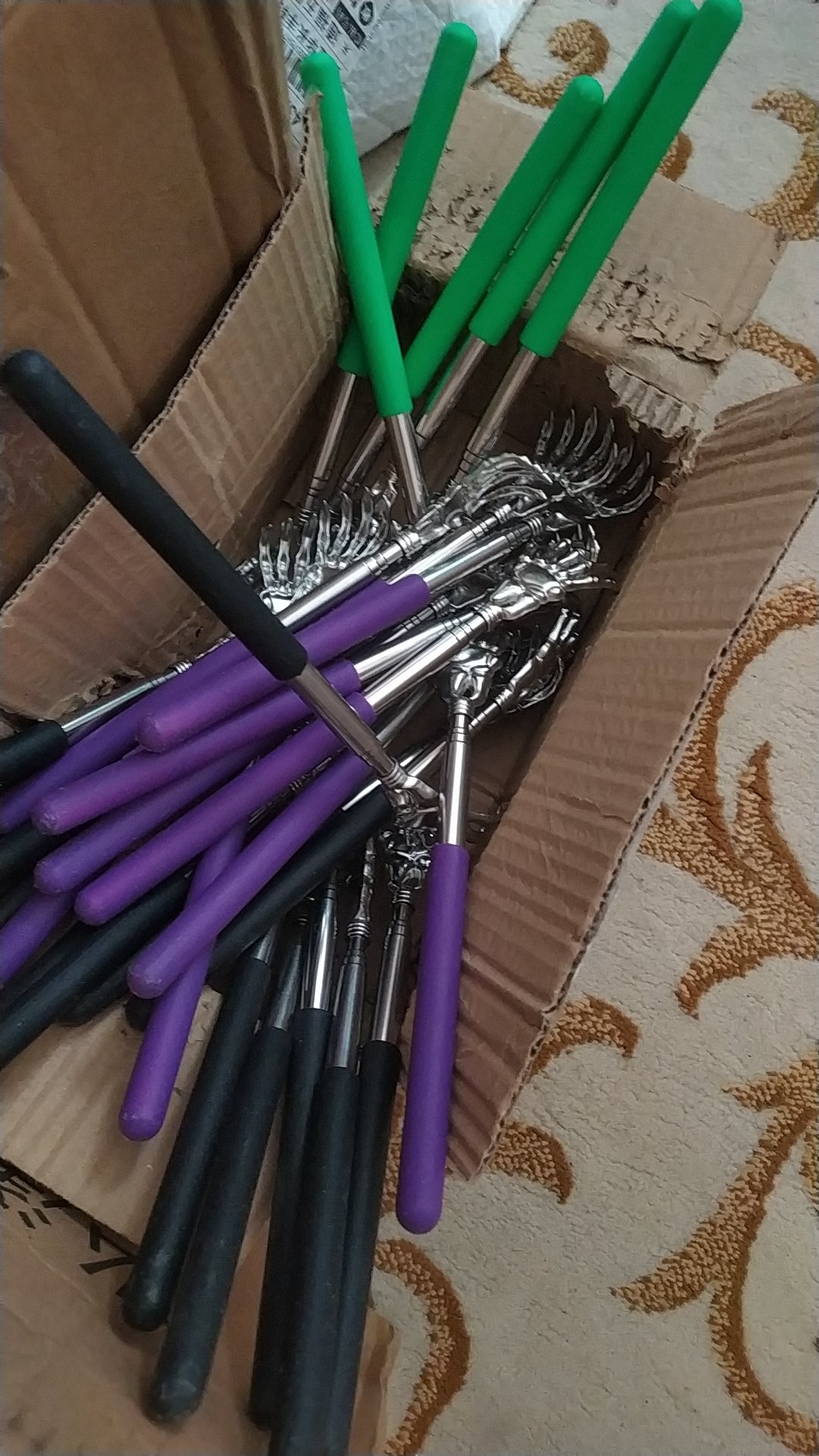 Portable Telescopic Back Scratcher Stainless Steel, Extendable 8.3-22.8" with Comfort Grip Handle Happy Health Products