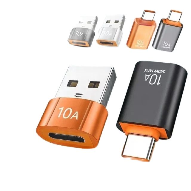 Adattatore OTG da 10A /6AUSB A a USB C Convertitore da tipo C a USB Adattatore USB 3.0 per Xiaomi 14 MacBook Connettore da USB a tipo C OTG
