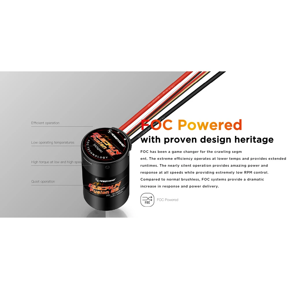 Hobbywing Quicrun Fusion Se 40a 1800kv 1200kv รวมมอเตอร์ Esc สําหรับ 1/10 1/8 Rc รุ่นรถ Crawler อุปกรณ์เสริม