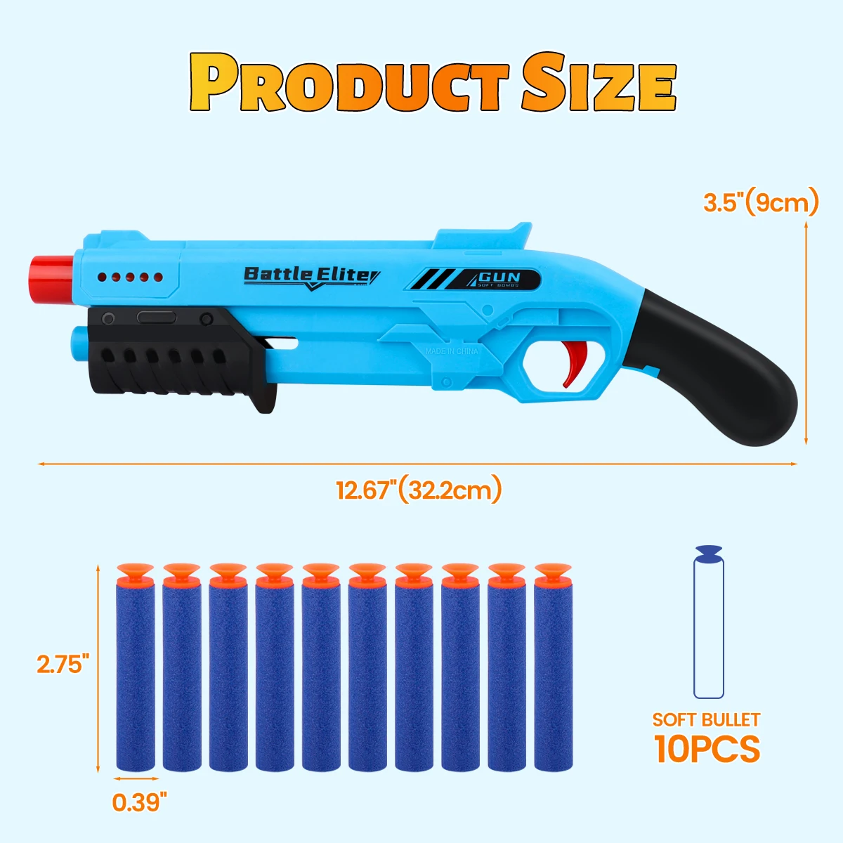 ใหม่กลางแจ้งเด็ก Bullet Blaster คู่มือโฟม DART Launcher Battle ปืนของเล่นปลอดภัยกระสุนตัวเลือกหลายสีสําหรับเด็ก