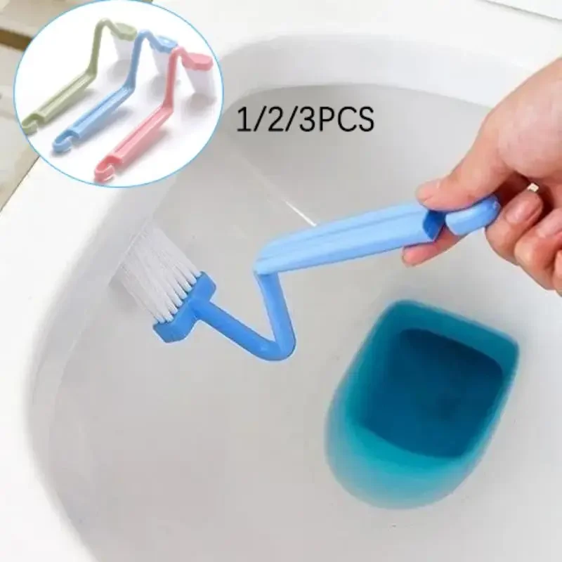1/2/3 Uds cepillo de baño curvo cepillos de limpieza de inodoro de mango largo herramientas de limpieza profunda para el hogar accesorios de baño