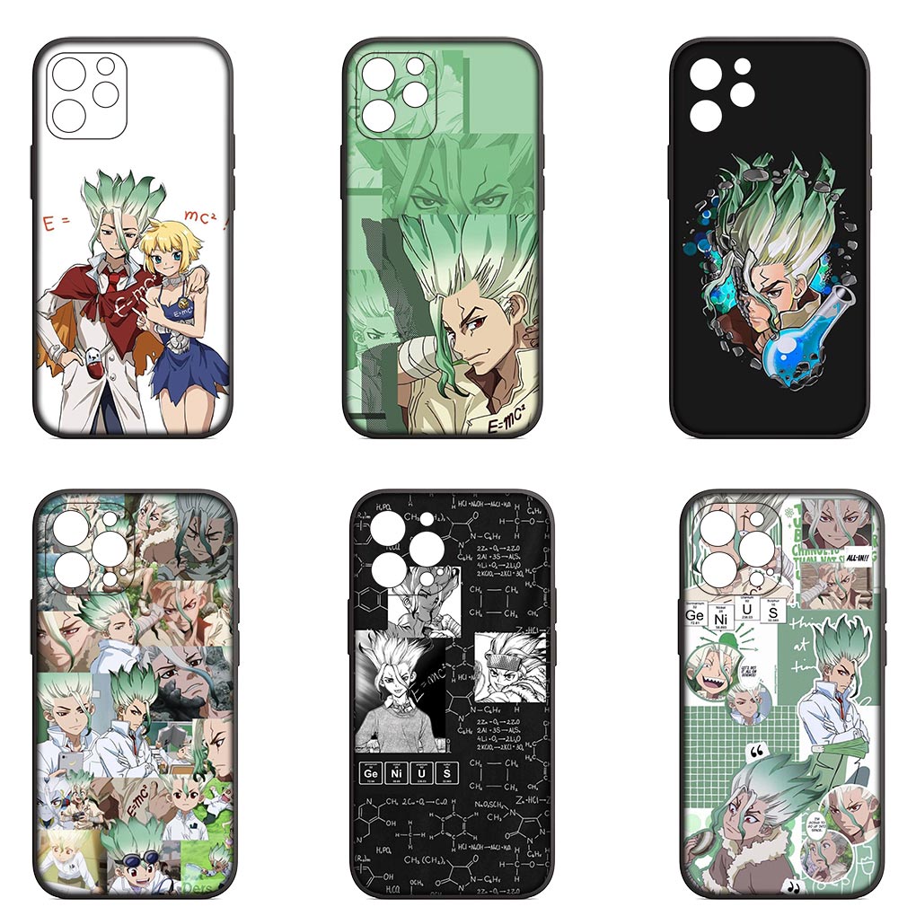 Penutup ponsel lunak Anime Dr stone ishisenkuu untuk Apple iPhone 15 14 13 12 Mini 11 Pro X XR XS Max 7 8 Plus + 15 + casing