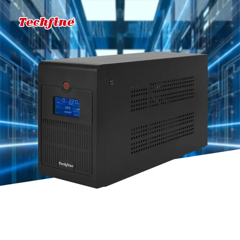 Fuente de alimentación ininterrumpida UPS inteligente de respaldo sin conexión de 2000VA y 1200W para computadora y sistema de datos para el hogar
