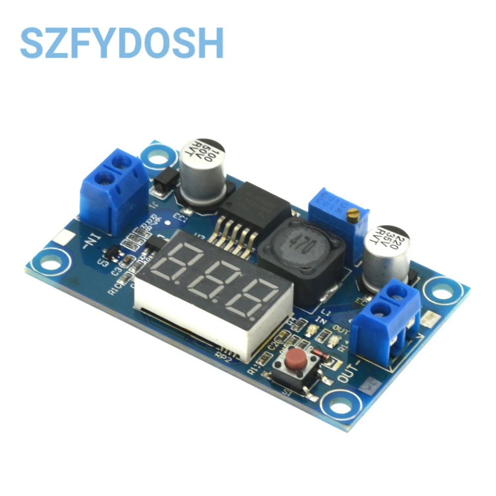 LM2596 Convertitore step down DC DC Regolatore di tensione Display a LED Voltmetro Adattatore buck da 4,0 ~ 40 a 1,3-37 V Alimentatore regolabile