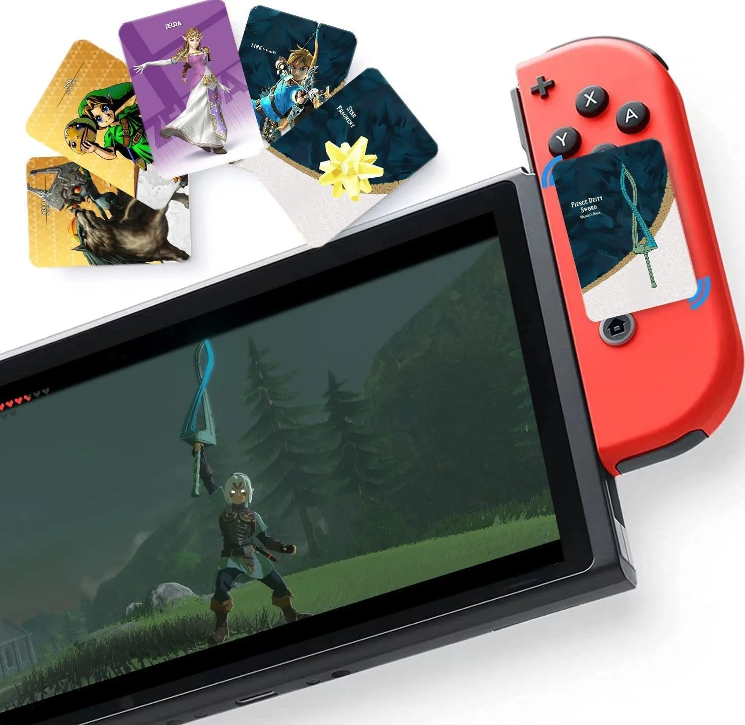 สไตล์ใหม่ 40 ชิ้น Zelda Amiibos การ์ดใช้กับ Legend of Zelda Tears of the Kingdo และ Legend of Zelda ล่าสุด Paragliding