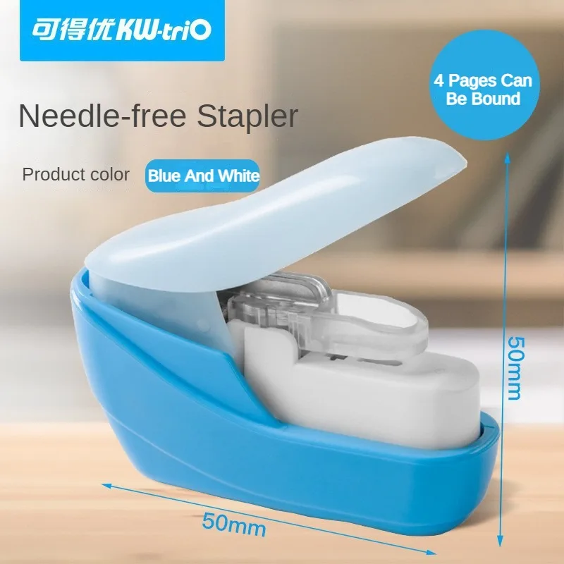 No Staples Stapling Machine Mini Book Stapleless Stapler Paper Stapling Stapler Without Staple Office Accessories Stationery
