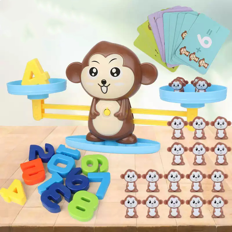 Montessori Math Toy Monkey Balance Baby Montessori Educational Games Number Toy Educational Learning Toys Teaching Material