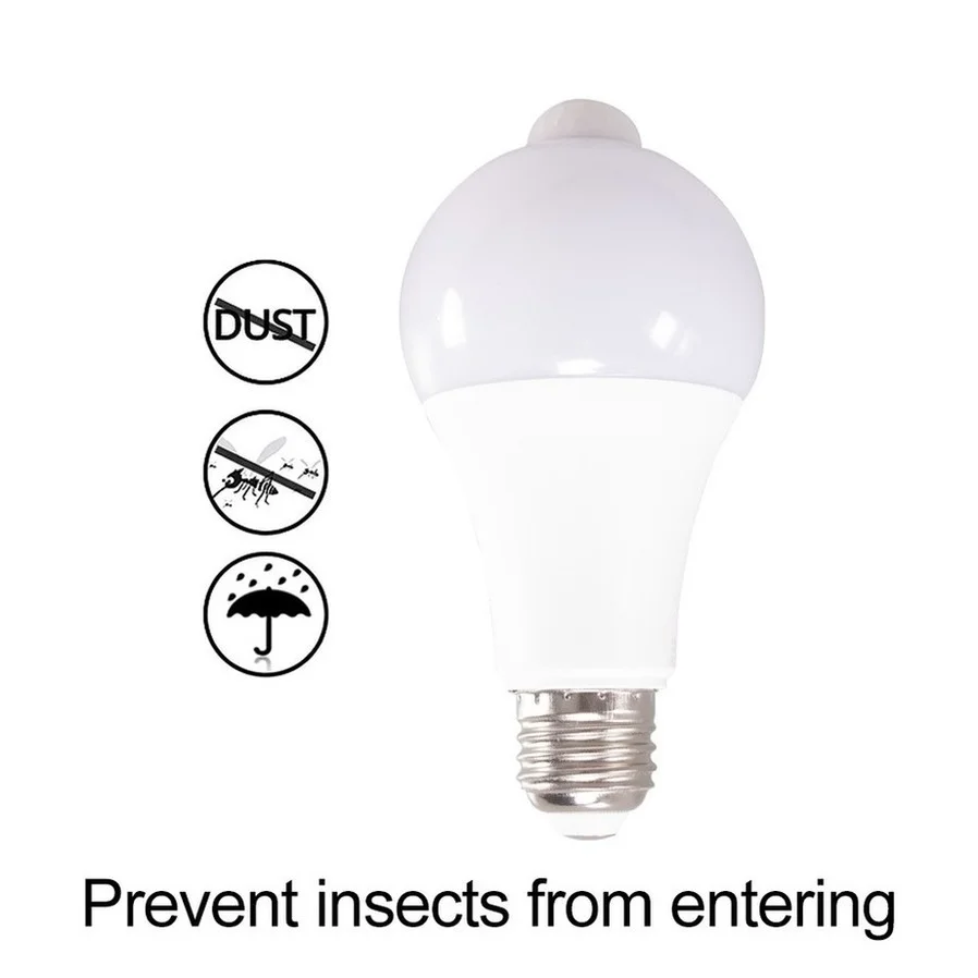 MunLii 220V E27 PIR lámpara con Sensor de movimiento 12W 15W 18W bombilla LED con Sensor de movimiento Detector de movimiento de radiación infrarroja luz nocturna