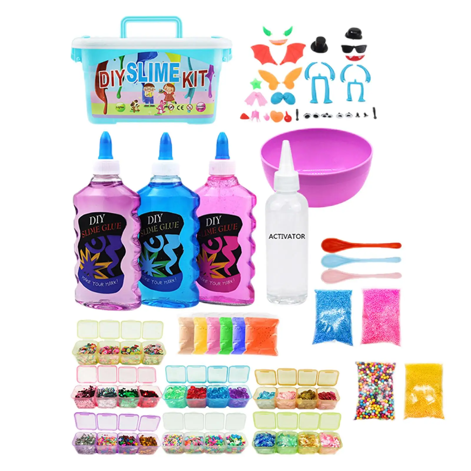 Kit de juguetes de limo para niños y niñas, juego de arcilla suave para aliviar el estrés, no pegajoso, para Aprendizaje de cocina