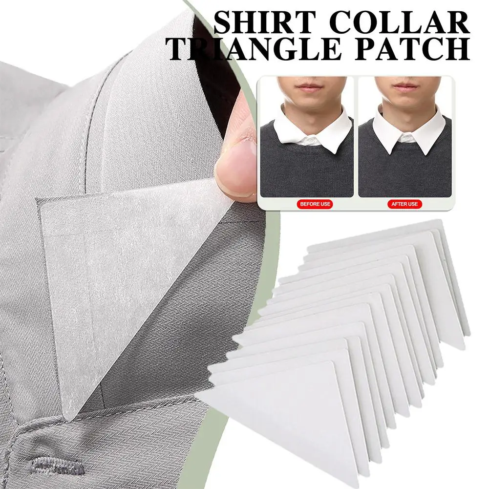 Esquina de Collar, cuerno antirizado, soporte fijo, correa desechable, Collar Invisible, cinta de estilismo autoadhesiva triangular Invisible N7R5