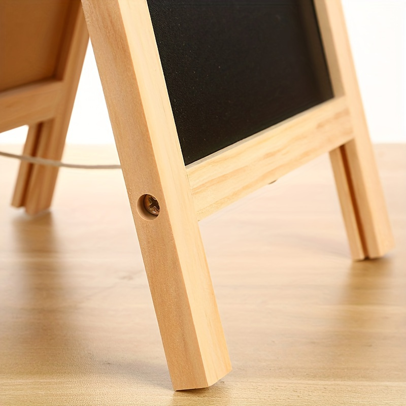 1pc, Freestanding Wooden A Frame Double Sided Chalkboard For Tabletop Menu Board, Wedding Message Sign, Party Supplies