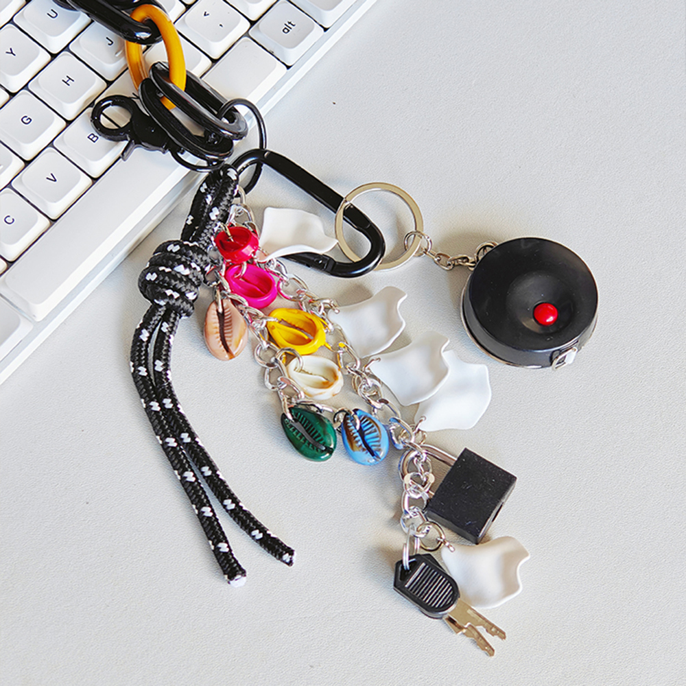 Multifunktionale Diy Acryl Tasche Charms Schlüsselbund Schloss Kette für Nette Dame Telefon Fall Hängen Lanyard Ornamente Tasche Zubehör