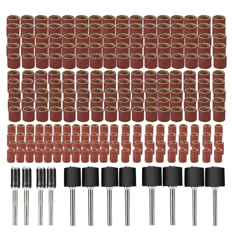 XCAN Chà Nhám Trống Bộ 252 Chiếc 80 Nhám Với 2.35/3.175 Chà Nhám Ban Nhạc Mandrel Dremel Rotary Dụng Cụ đánh Bóng