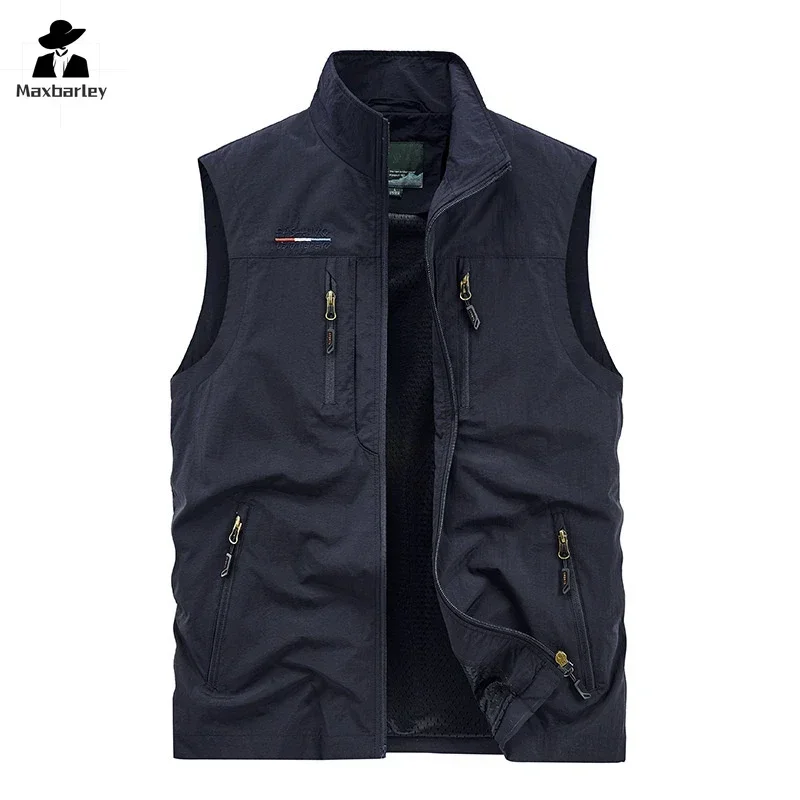 Ärmellose Jacke Weste Herren 2024, Sommer-Cargo-Kletter-Jagdweste, Outdoor-Fotograf, Angelweste, Camping-Arbeitskleidung