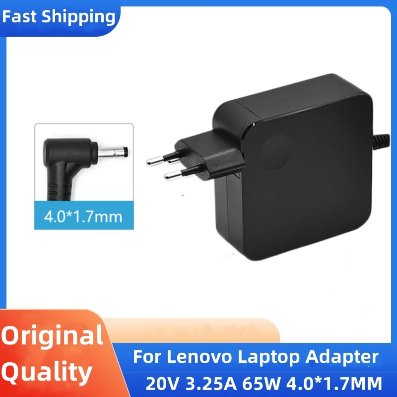 Cargador de ordenador portátil de CA de 20V 3.25A 65W 4,0*1,7mm para Lenovo IdeaPad 330s 320 100-15 B50-10 YOGA 710 510-14ISK Redmibook 14 13 adaptador