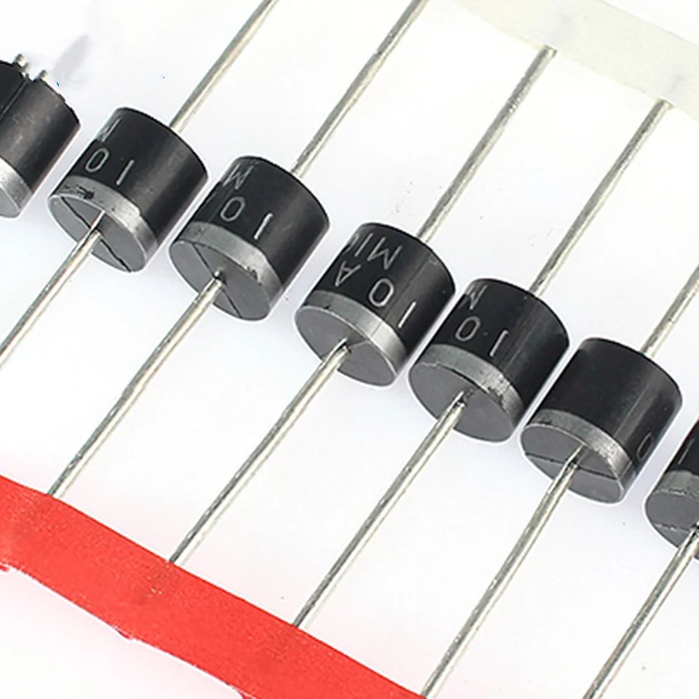 SAMIROB 10/20pcs 10A10 Diodes 10A 1000V DO-27 Elektrische Axiale Gelijkrichter Diodes Kit